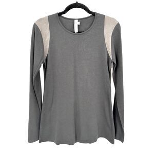 INDIGENOUS Black Organic Cotton Long Sleeve Thermal Top Size Small S